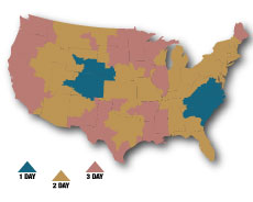 FedEx Ground Shipping Map